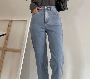 женские джинсы бойфренды: Прямые, Stylex, Германия, Средняя талия
