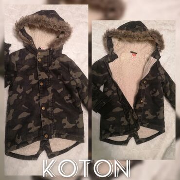 jakne the north face: Koton parka za decake 92 /98 od. 2 do 3 god Military keper -100 %