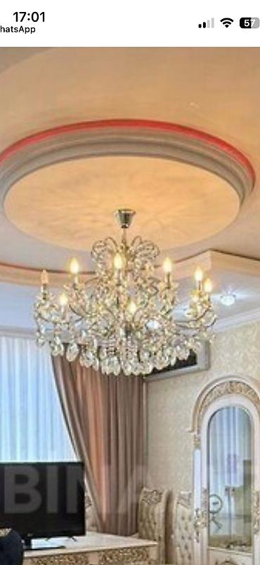 barez gips: Çılçıraq, 10 və daha çox lampa, Xrustal — 1