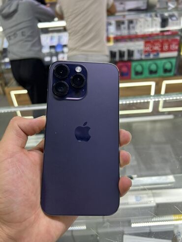 Apple iPhone: IPhone 14 Pro Max, Б/у, 256 ГБ, Deep Purple, Защитное стекло, Чехол, В рассрочку, 83 %