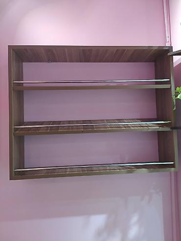 Rəflər: 2 ədəd Divar üçün asma rəf – 3 səviyyəli - Material: ağac teksturalı — 1
