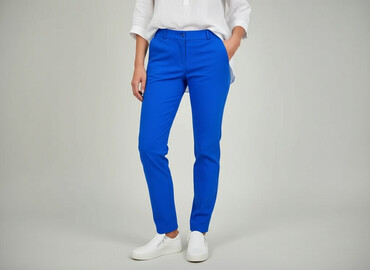 tesco spodnie damskie f f: Material trousers for women, size S