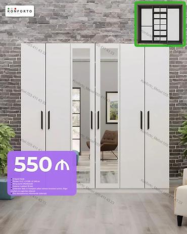 paltar vesilkasi: 8 qapılı şkaf - Ölçülər: dərinlik 47 sm × hündürlük 200 sm × en 240 — 1