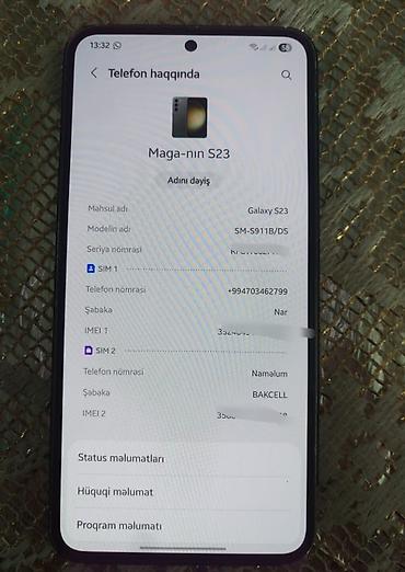galaxy a41: Samsung Galaxy S23, 128 GB, rəng - Yaşıl — 6