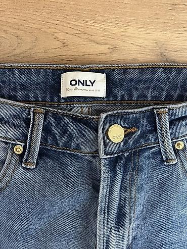 denim: Джинсы, Прямые, ONLY, Высокая талия, Вареные, M — 3