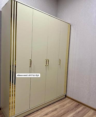 gul sekilleri: Məhsul: 4 qapılı paltar şkafı Ölçü: 1.60 m (eni) x 2.00 m (hündürlük) — 3