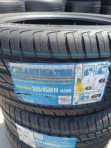 teker kompressoru: CLANVIGATOR CatchPower təkərləri. - Ölçü: 245/45 ZR19. - Yük/ sürət — 1
