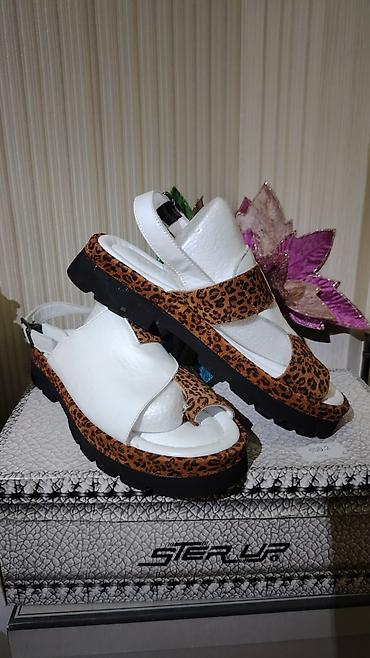 step platforma: Qadın sandaleti – Step Up Endirimdə olacaq Deridir turkdi - Dizayn: Ağ — 1