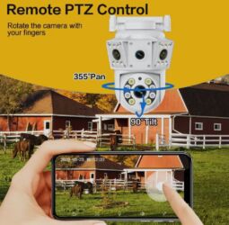 Videomüşahidə: 2 kameralı Rəngli Gecə Görüşlü Wi‑Fi PTZ Təhlükəsizlik Kamerası - 2MP — 2