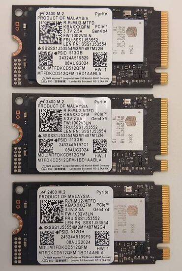 Səsgücləndiricilər, qulaqlıqlar və mikrofonlar: Micron original 512 gb NVme Brend : Micron original 512 gb 14 Gen