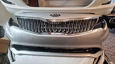 Передний комплект для Kia Carnival (KA4), рестайлинг: бампер, решётка