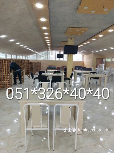 Bağ, çöl masa və oturacaq dəstləri: Yeni, Dördbucaq masa, 4 stul, Açılmayan, Stullar ilə, Metal, Azərbaycan — 6