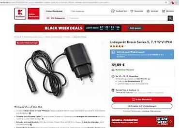 Električni brijači: Punjač za Braun brijače – Series 5, 7, 9 (IPX4) - Originalni Braun — 6