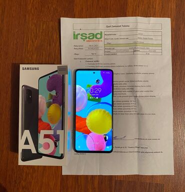 samsung a30s qiymeti irşad: Samsung Galaxy A51, 128 GB, rəng - Qara, Zəmanət, Sensor, Barmaq izi