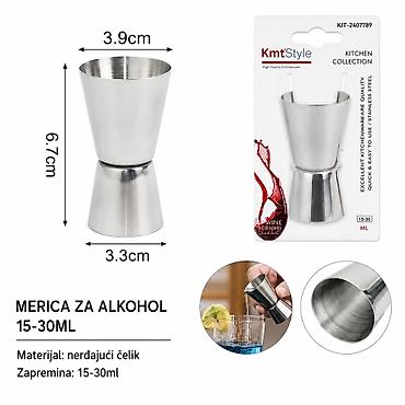 KMT Dvoglava merna čaša od nerđajućeg čelika 15–30 ml - Brend: Kmt