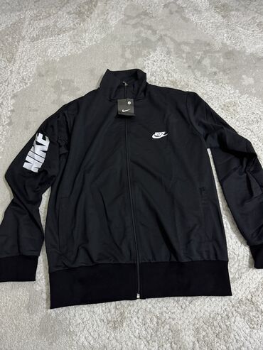 mokasine sa rebrastim djonom: Sweatshirt, L (EU 52), Nike, color - Black, With a zipper