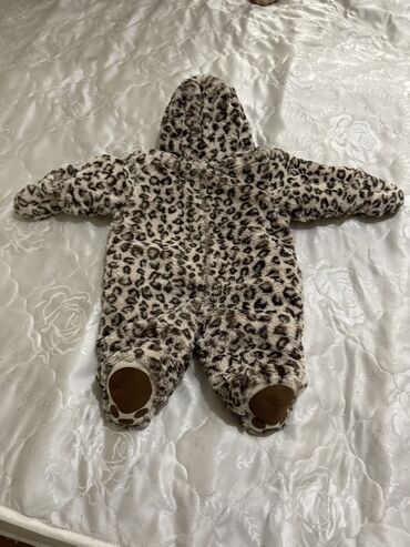 детская слип пижама: Uşaq üçün isti kombinezon - Naxış: leopard printi - Material: qalın