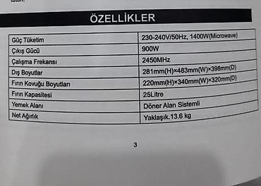 Микроволновки: Mikrodalğalı soba Mikrodalgali soba silver 25 litr sensrli model — 5