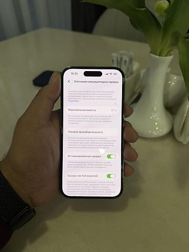 Мобильные телефоны: IPhone 14 Pro, Б/у, 256 ГБ, Deep Purple, Чехол, 81 % — 3