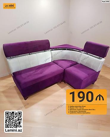 Mətbəx üçün künc divan - Ölçülər: 170 × 120 sm - Mexanizm: açılan