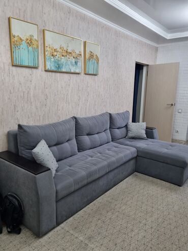 рассрочку диван: Диван-кровать, цвет - Серый, Б/у