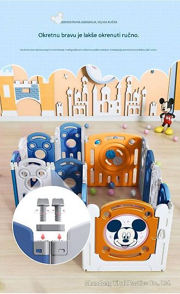 Ostali dečiji nameštaj: Dečja sigurnosna ogradica – Disney motivi (Mickey) - Modularna — 9
