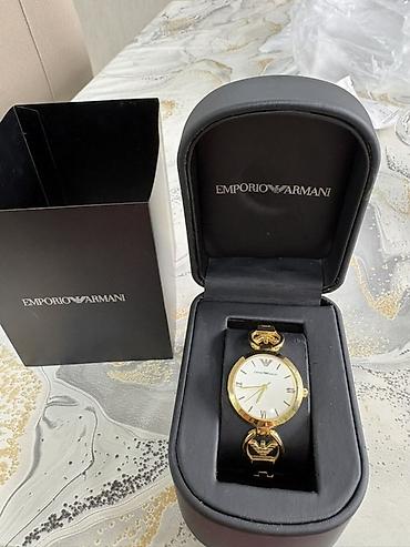 qolbaqlar instagram: İşlənmiş, Qol saatı, Emporio Armani, rəng - Qızılı — 1