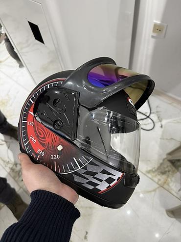 full face kask: Moto dəbilqə – tamüzlü və aerodinamik full-face model - Korpus: mat — 2