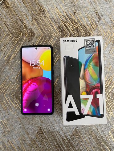 телефон флай большой: Samsung Galaxy A71 5G, 128 GB, rəng - Qara, Zəmanət, Sensor, Barmaq izi