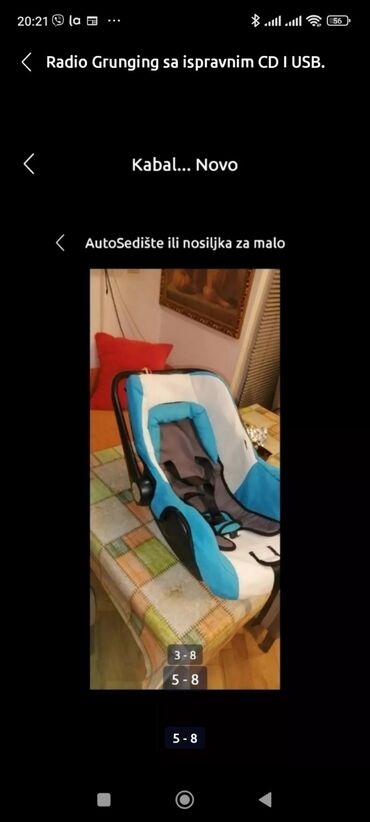 Autosedišta: Auto Sedište ili Nosiljka za dete LORELI ispravno do 13 kg univerzal — 7