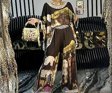 eldo design: Komplet – kimono/bluza + široke pantalone sa umetničkim printom. - — 3