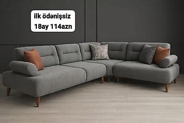 kunc divanlar kreditle: Künc divan modelləri – müasir dizayn və rahatlıq - Forması: L-şəkilli — 3