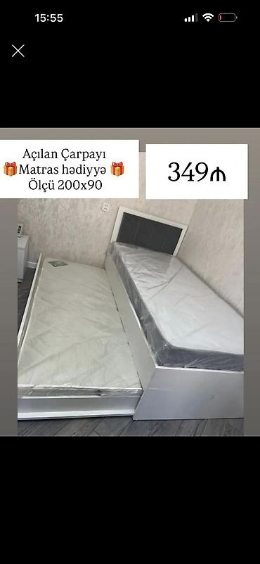 matras alti: Yeni, İkinəfərlik çarpayı, Matras ilə, Siyirməli — 1