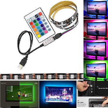Televizori: Led traka za tv Povezivanje preko USB-a. RGB traka je samolepljiva. U — 5