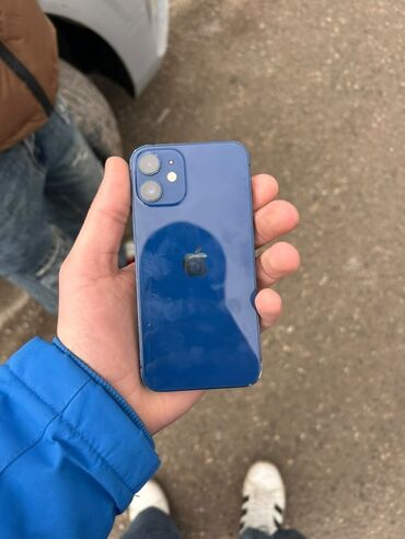 iphone 12 ikinci el: IPhone 12 mini, 128 GB, Pacific Blue, Face ID