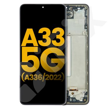 Telefon ekranları: 📱 Ekran Samsung A33 5G (A336B) çərçivədə qara 🛠️İstənilən növ telefon