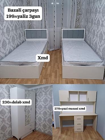 carpayı divan: - Bazalı çarpayı: 199₼ (yalnız 3 gün). Açarla açılan alt hissə saxlama — 2