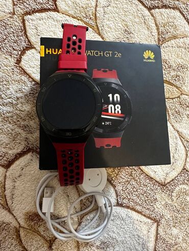 Eynəklər: Huawei Smart Watch GT2e Qara 46mm Saat 1ce defe taxilib. teptezedir