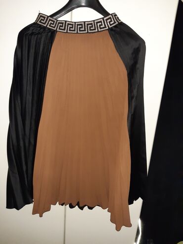 crna kožna suknja kombinacije: Midi, bоја - Braon