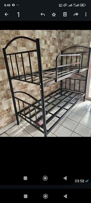 Uşaq mebeli: İkiqat metal çarpayı - Material: qalın divarlı metal boru/profil — 4