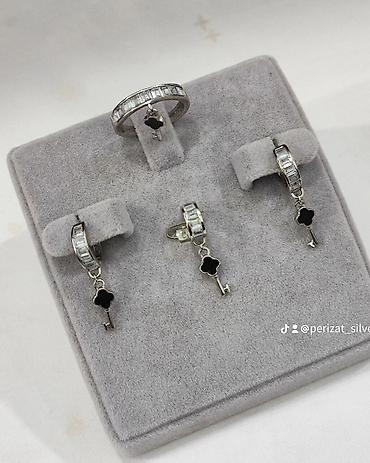 Серебряные наборы украшений: Серебряный Набор в стиле Ванклиф Серебро 925 пробы Дизайн Италия — 11