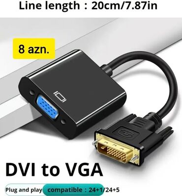 Audio və video kabellər: RCA-dan, AV-dən HDD-yə, HDMİ-yə, HDTV-yə ÇEVİRİCİ ( konvertor ) — 20