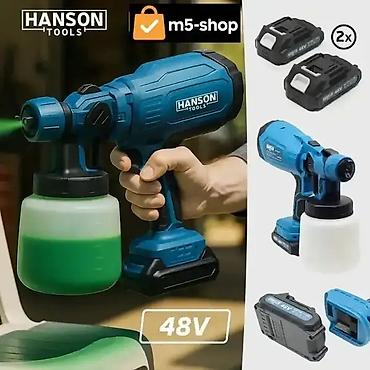 Akumulatorski pištolji za farbanje: Hanson aku kopresor za farbanje HANSON Tools 48V - Snažan 48V — 1