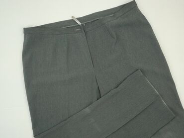 białe dzianinowe spodnie: Material trousers, 6XL (EU 52), condition - Very good