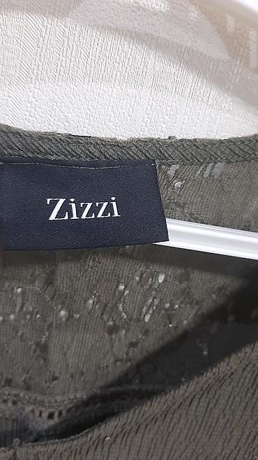 mebiler: Zizzi qadın bluzası - Rəng: zeytun-yaşıl - Model: qolsuz, rahat kəsim — 3