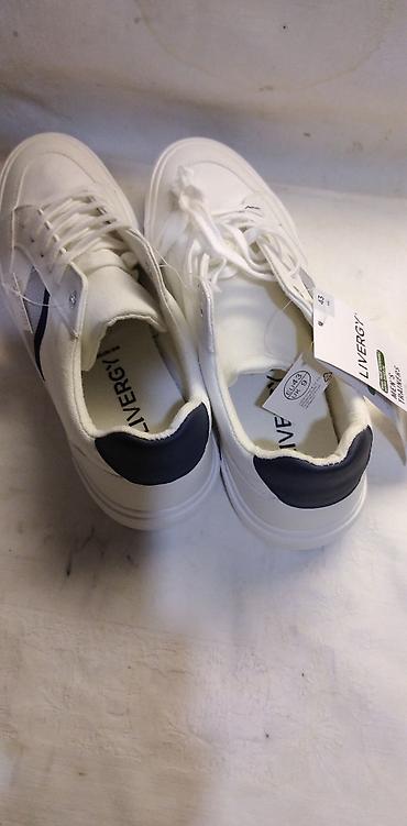 reserved muska obuca: Patike Livergy platnene bele br.43,nove — 2