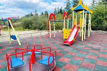children place: Детская игровая площадка с резиновым покрытием - Комплексный игровой — 1