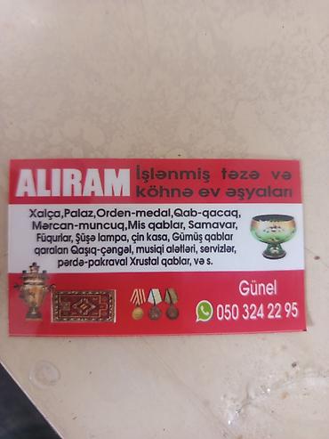 mis məcməyi: Xidmət: İşlənmiş, təzə və köhnə ev əşyalarının qəbulu Aşağıdakı — 1