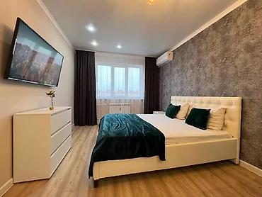 Квартиры: 1 комната, Бишкек Парк ТРЦ, Душевая кабина, Постельное белье, Кондиционер — 1