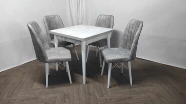 Setovi stolova i stolica: Cena kompleta 💵💸 🔹Stolica 🔹Boja -Zelena 🔹Materijal-metalni ram — 6